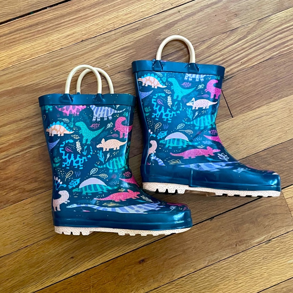 Girls Dinosaur Rain Boots